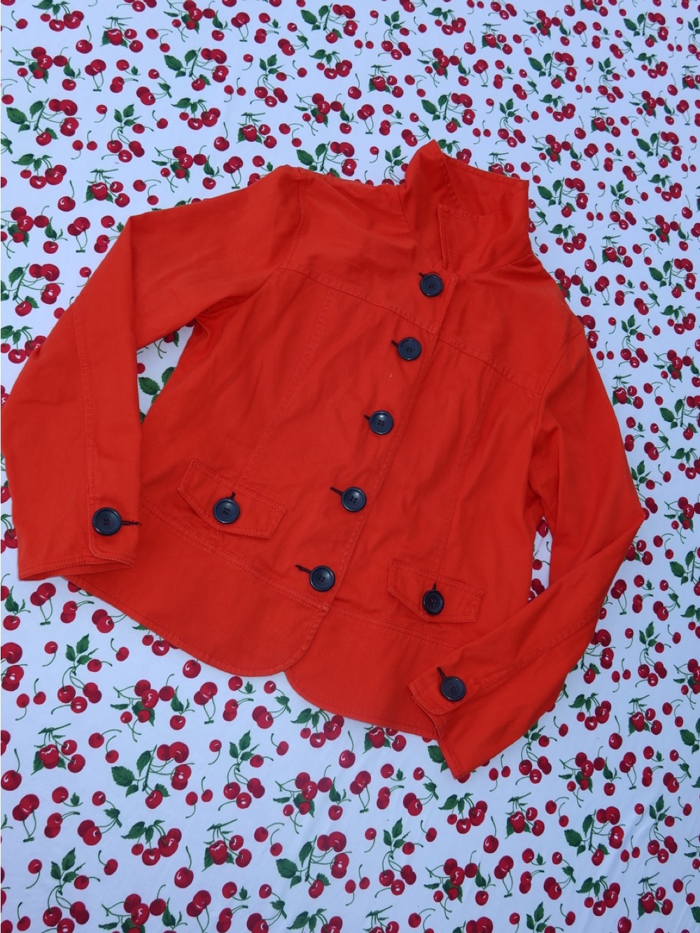 Y2K red button up coat